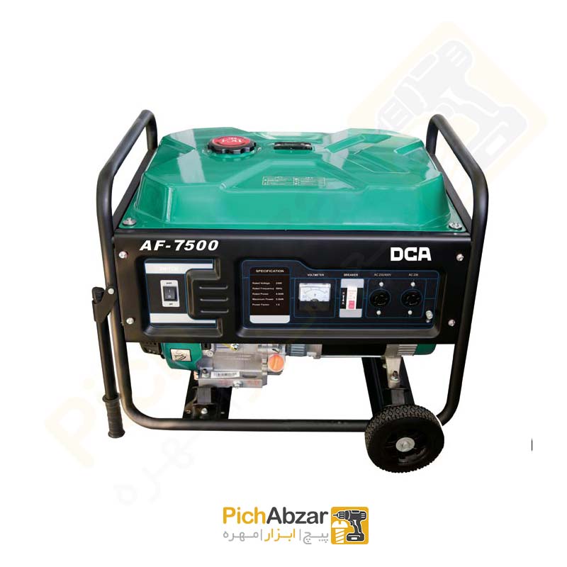 موتور برق بنزینی 6500 وات الکتریک استارت دی سی ای مدل AF7500