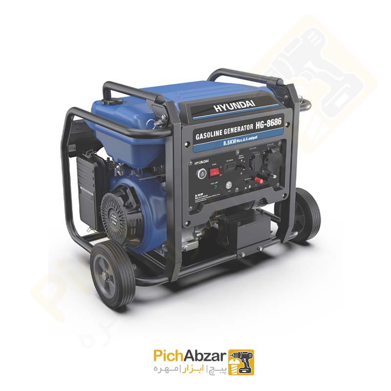 موتور برق بنزینی 8.5 کیلووات Keyless Start هیوندای مدل HG-8686 PRO