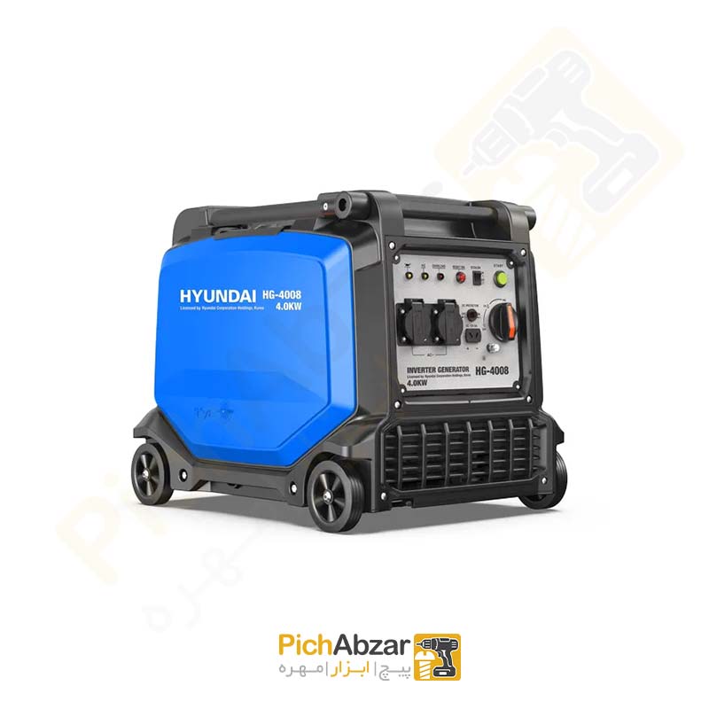 ژنراتور اینورتر 4 کیلووات Keyless Start هیوندای مدل HG-4008
