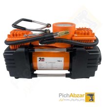 قیمت خرید و فروش اینترنتی کمپرسور باد برقی و فندکی دو سیلندر 180 وات بیست مدل TM9 | از فروشگاه بزرگ آنلاین عمده فروشی پیچ ابزار تهران