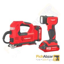 قیمت خرید و فروش اینترنتی کیت کمپرسور فندکی و چراغ قوه شارژی 20ولت توسن مدل 9799K کیف برزنتی | از فروشگاه بزرگ آنلاین عمده فروشی پیچ ابزار تهران